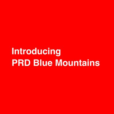 PRD Announcement:  INTRODUCING PRD BLUE MOUNTAINS cover
